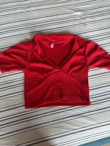 red crop top