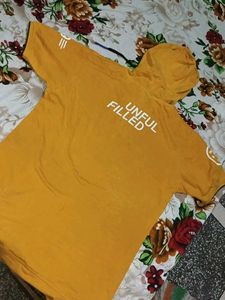 Yellow Graphic Hoodie T-Shirt