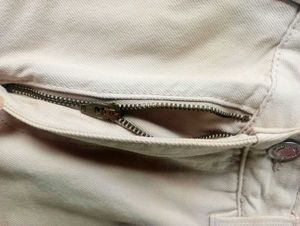 Cream Denim Shorts