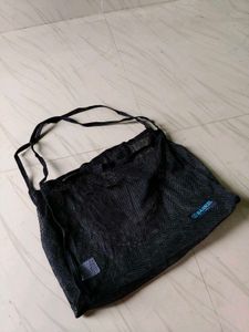 Barrel Black Mesh Tote Bag