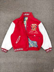 Red &amp; White Varsity Jacket