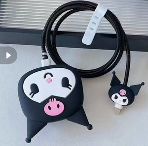 4 PCs Cute Kuromi Phone Charger Case