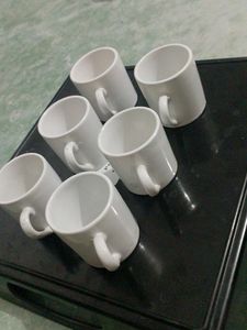 pare of 6 cutting chai cup..  white in color