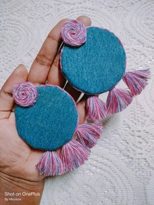 New denim earrings