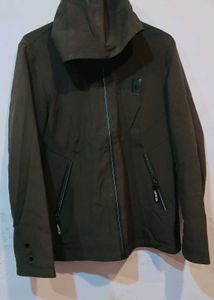Stylish Khaki Bomber Jacket with Hood
