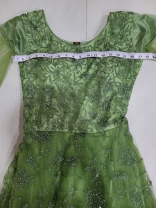 Women Green Gown