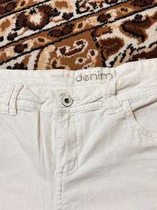 White Denim Capris