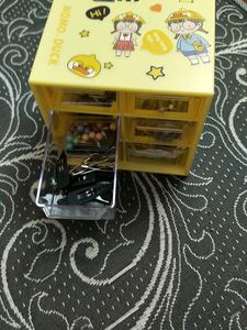 Yellow Organizer Box with Compartments