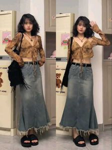Denim Mermaid Skirt vintage