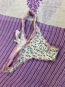 Floral Print Thong Panty
