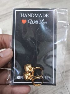 Gold Heart Dangle Earrings