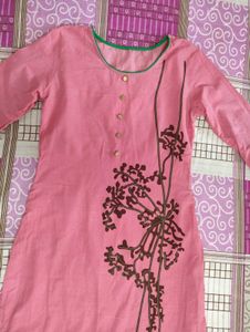 Pink Cotton Kurta