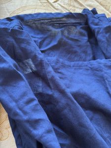 Embroidered Navy Blouse - XL