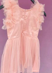 Adorable Pink Tulle Ruffle Dress two in one