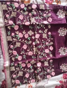 pure silk embroidered salwar suit