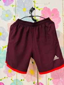 Adidas Burgundy Athletic Shorts