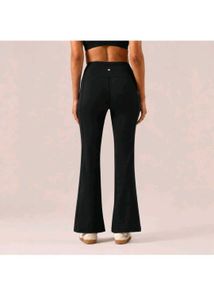 High Waisted Flared Black Pants