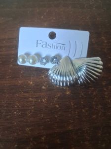 COMBO layered necklace &amp; earing &amp; 3 studs