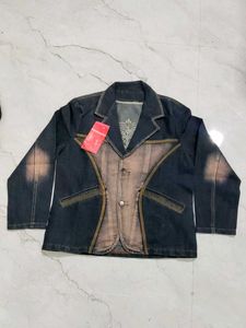 Stylish Men's Denim Blazer