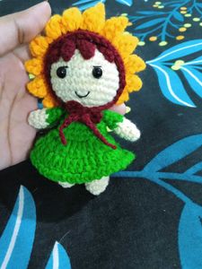 Handmade Crochet Sunflower Doll