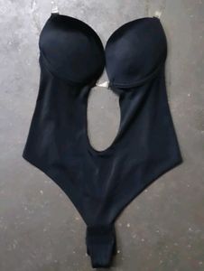 Black Low-Cut Bodysuit Shapewear