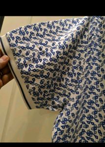 New Pepe Jeans White Blue L Tee Shirt