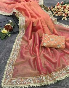 A timeless addition to your ethnic wear pink saare