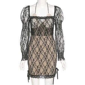 sexy halter lace vintage pinterest aesthetic dress