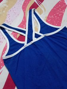 Sparkly Mickey Mouse Graphic Blue Tank Top