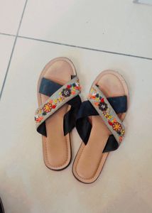 Floral Embroidered Sandals