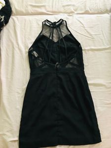 Designer Black Backless Bandage Party Dress