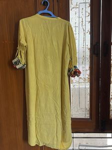 Simple n elegant office wear Yellow Kurta