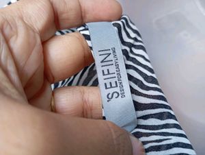Stylish Zebra Print Cowl Neck Mini Dress