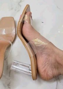 Stylish Clear Block Heels
