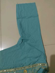 Turquoise Kurta with Elephant Embroidery