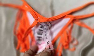 Orange Fringe Bikini panty