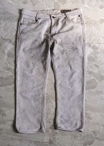 MUFTI Men's Distressed Light Wash Jeans