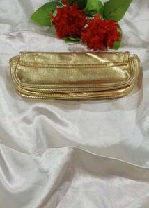 Y2k Korean Glamorous Gold Clutch Authentic Orginal