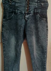 High Waisted Acid Wash Jeans womens