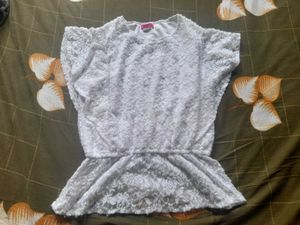 WHITE LACE PEPLUM TOP 🦢