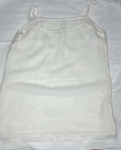 White Sheer Embroidered Camisole Top