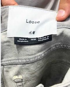 Grey Wide Leg Jeans