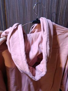 Pink Anime Oversized Fleece Hoodie