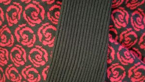 Elegant Rose Pattern Turtleneck Sweater