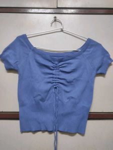 Blue Crop Top