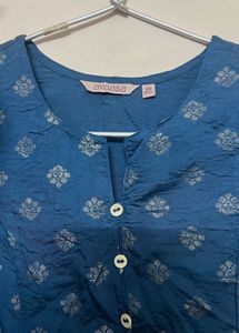 Blue Printed A-Line Top 💎