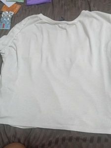 Classic White Tee with Stripe Detail