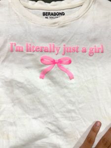 Cute "I'm literally just a girl" Crop Top