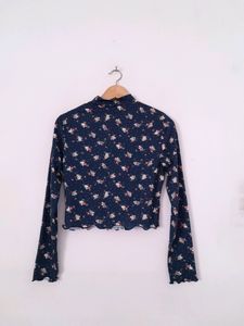 Shein Navy Blue Casual Top (Women's)