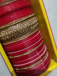 Red &amp; Gold Bridal Bangles